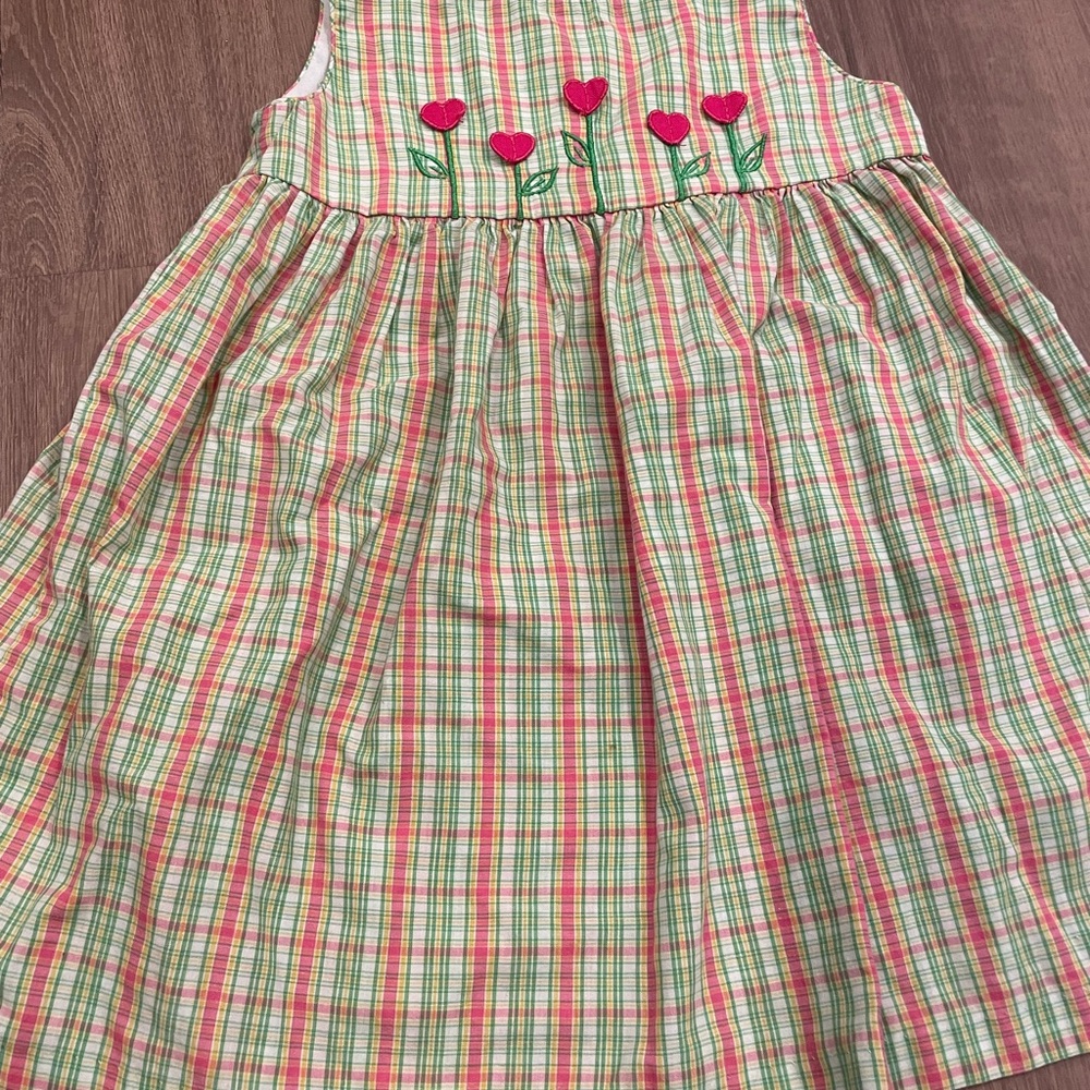 Plaid jumper dress sz 5
